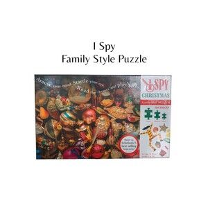 I SPY Christmas Family Style Puzzle 500 Pieces Scholastic Small Med & Lg Pieces